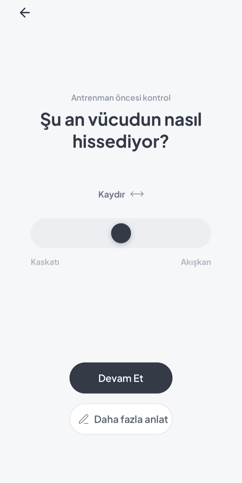 Seans öncesi check-in